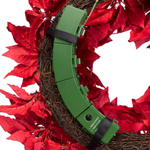 Load image into Gallery viewer, Clovi Brad Schmidt Everglow Poinsettia Wreath, Christmas, 26”, 160 Lights
