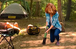 Load image into Gallery viewer, Rotoshovel Backwoods (w/spare battery) - Powered Handheld Shovel with Auger for Camping, Hunting &amp; RV - 12 Volt Batteries (2) &amp; Charger Included

