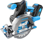 Load image into Gallery viewer, POWER8 Create - 20V Cordless Power Tool Combo Kit: Drill/Driver, Circular Saw, Work Light &amp; Armored Case with Benchtop Functions (battery and charger dock included)
