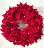 Load image into Gallery viewer, 26" Cordless Everglow Poinsettia Wreath
