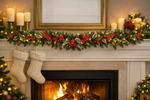 Load image into Gallery viewer, 6FT Cordless Winter Holly &amp; Berries Garland
