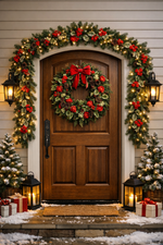 Load image into Gallery viewer, 6FT Cordless Winter Holly &amp; Berries Garland
