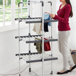 Load image into Gallery viewer, Tors &amp; Olsson 3-Tier Heated Electric Clothes Drying Rack - Energy Efficient Laundry Solution with 68.9 ft of Drying Space
