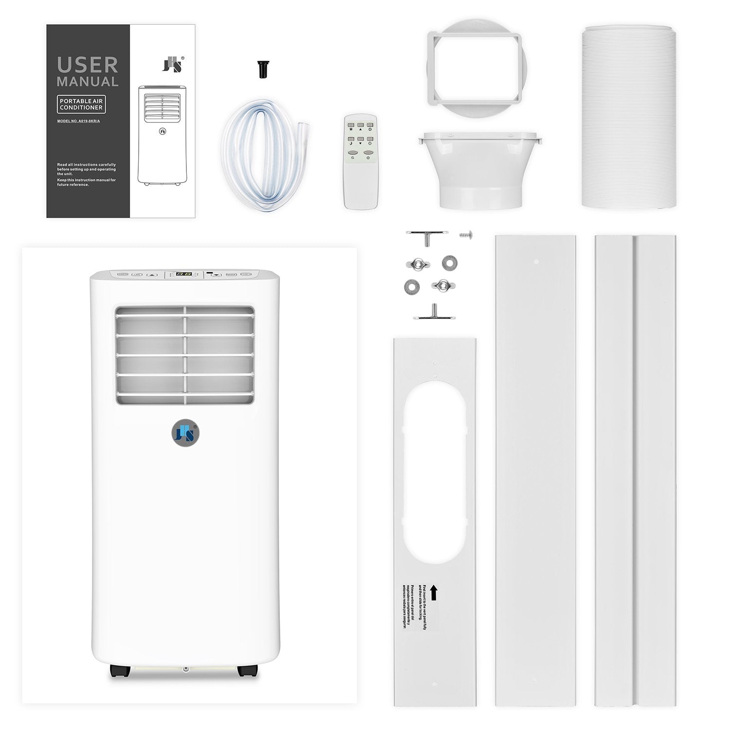 JHS 8K BTU Portable Air Conditioner with Digital Display and Remote Control