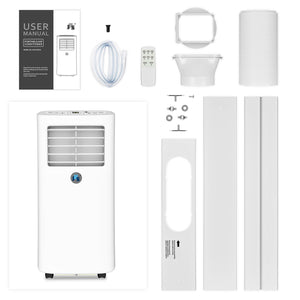 JHS 8K BTU Portable Air Conditioner with Digital Display and Remote Control